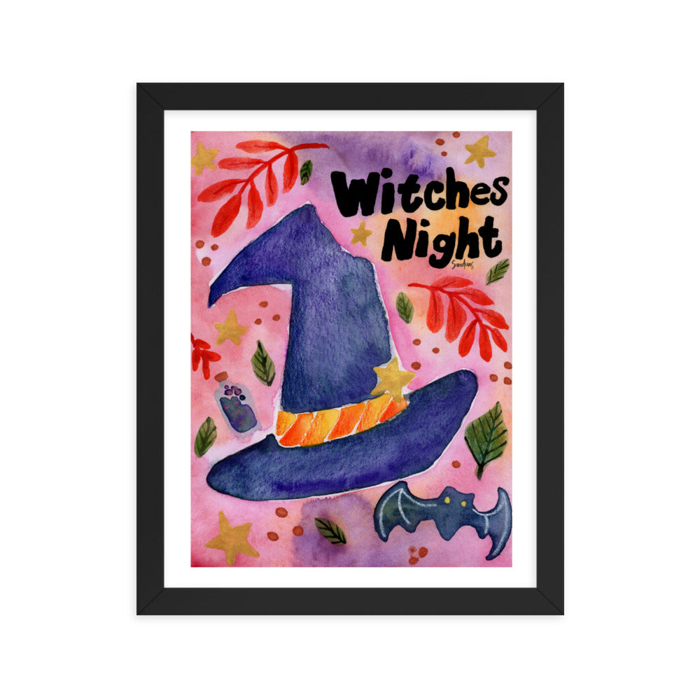 Framed poster - Halloween Witches Night