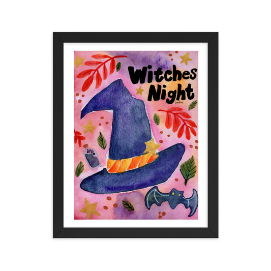 Framed poster - Halloween Witches Night