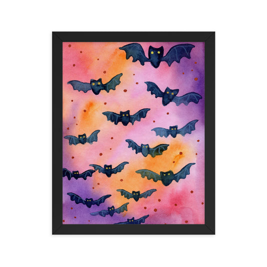 Framed poster - Halloween Bats