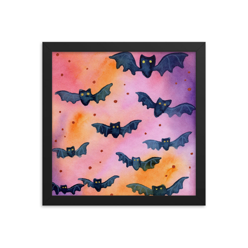 Framed poster - Halloween Bats