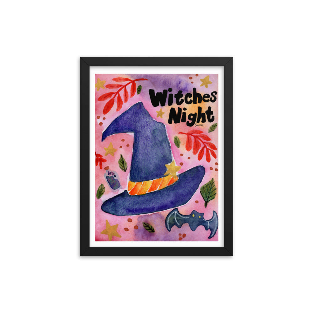 Framed poster - Halloween Witches Night