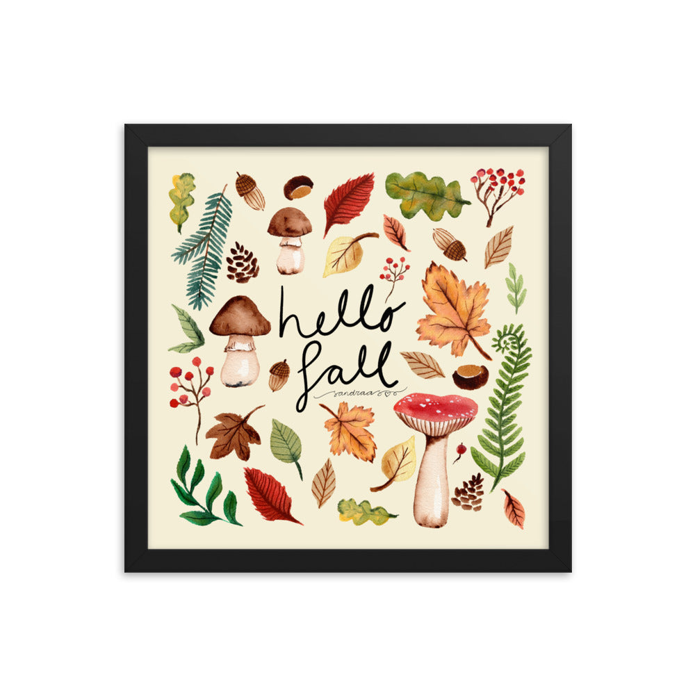 Framed poster - Hello Fall