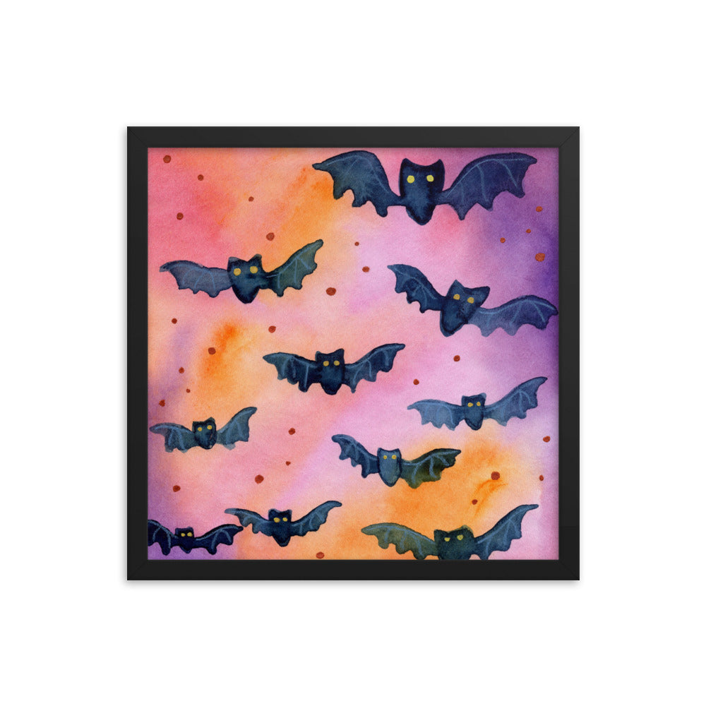 Framed poster - Halloween Bats