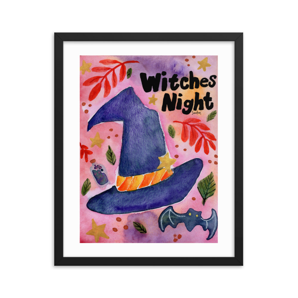 Framed poster - Halloween Witches Night