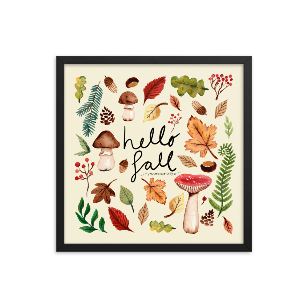 Framed poster - Hello Fall