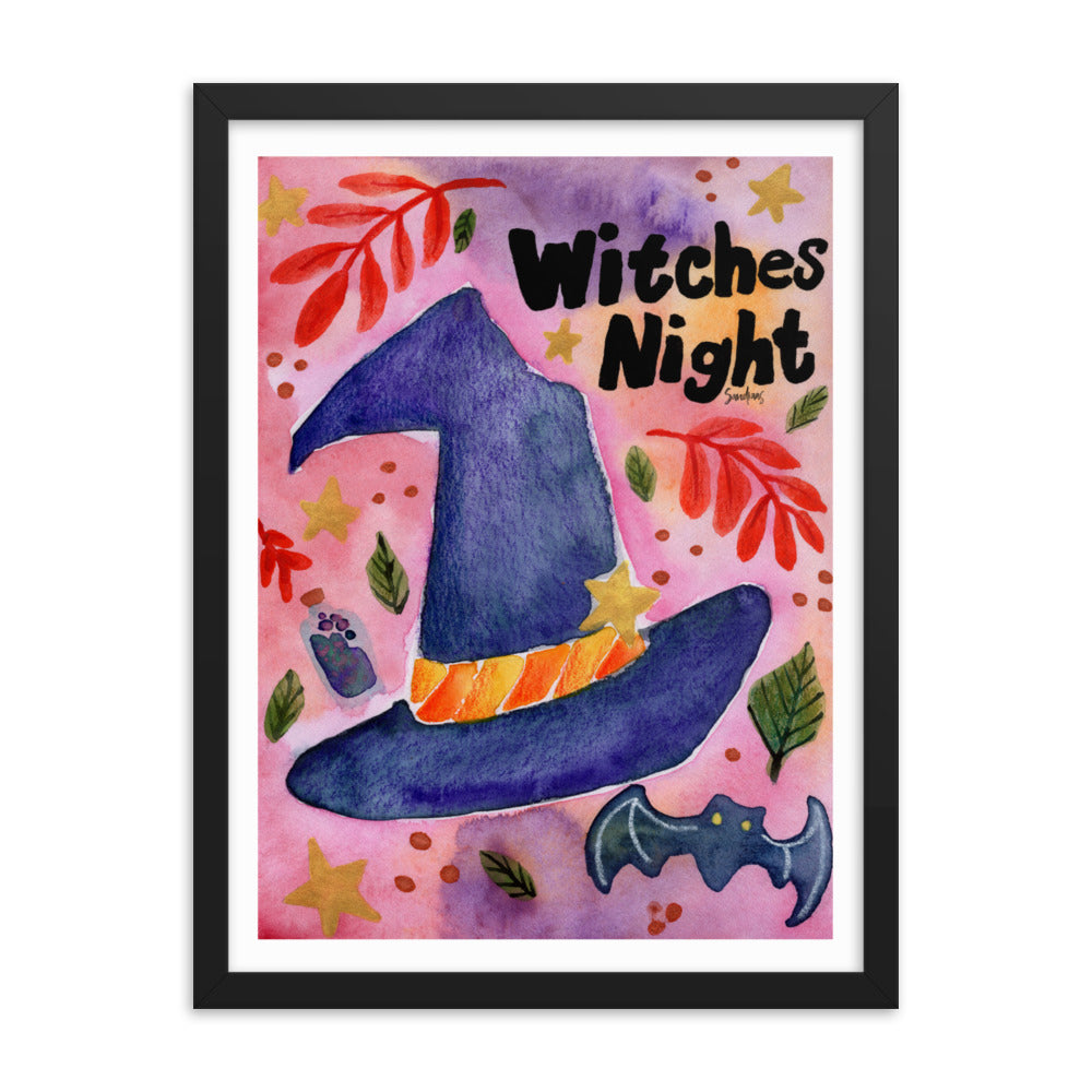 Framed poster - Halloween Witches Night