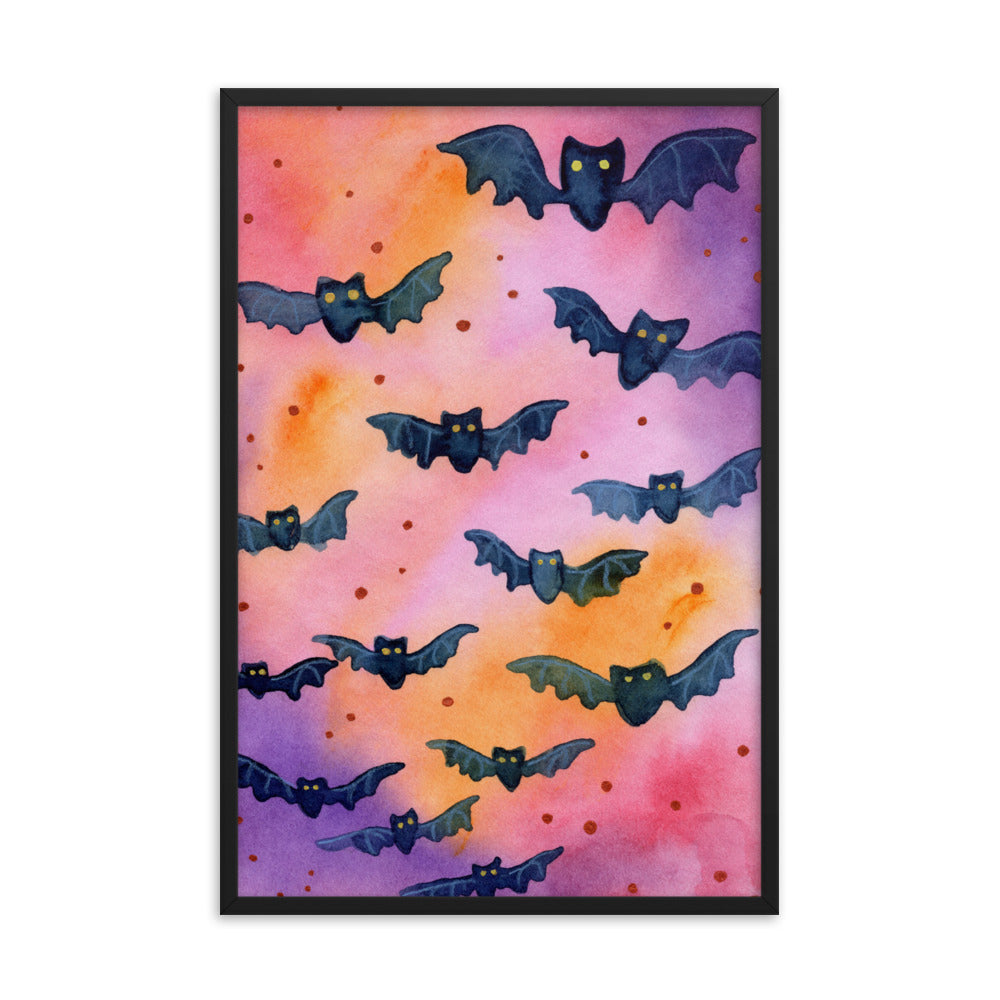 Framed poster - Halloween Bats