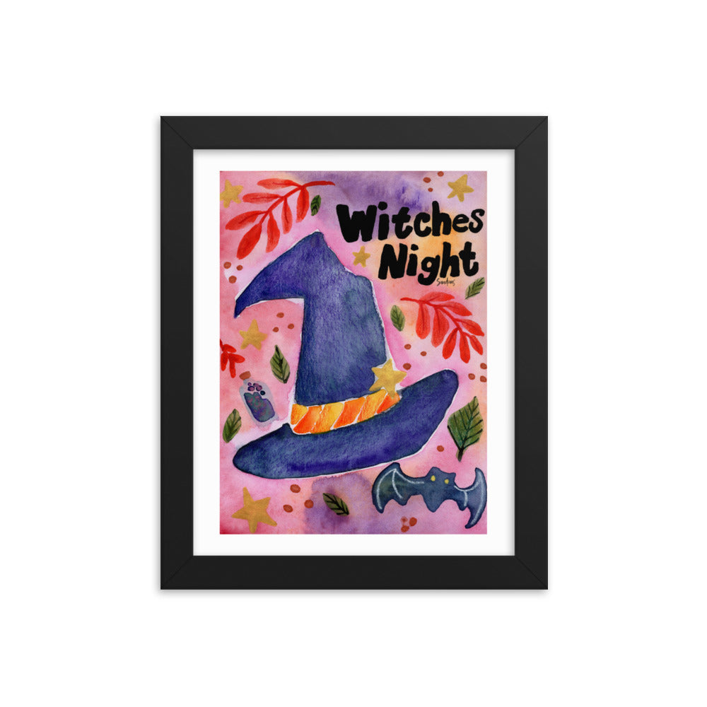 Framed poster - Halloween Witches Night