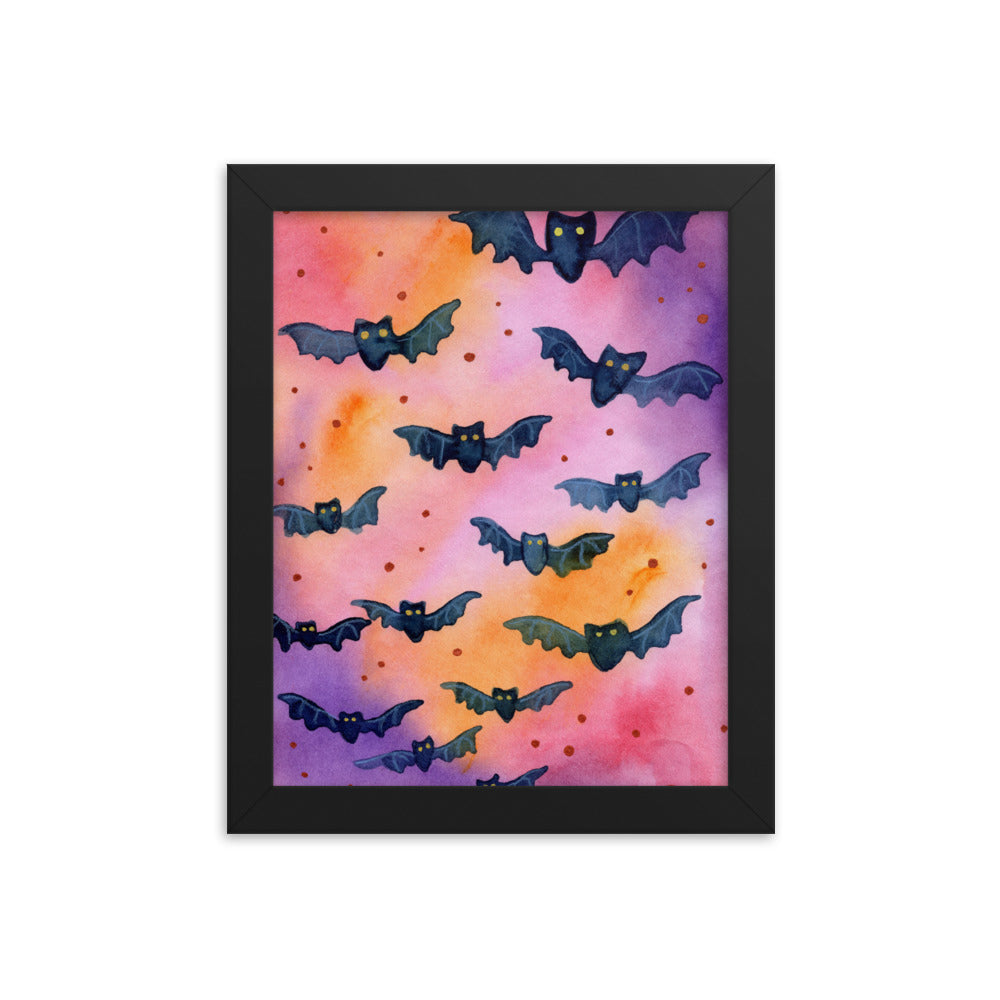 Framed poster - Halloween Bats