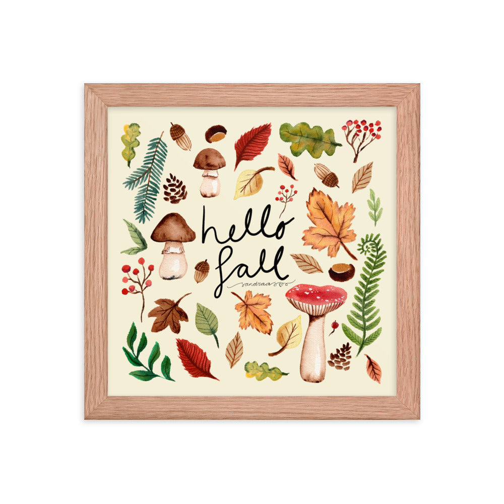 Framed poster - Hello Fall