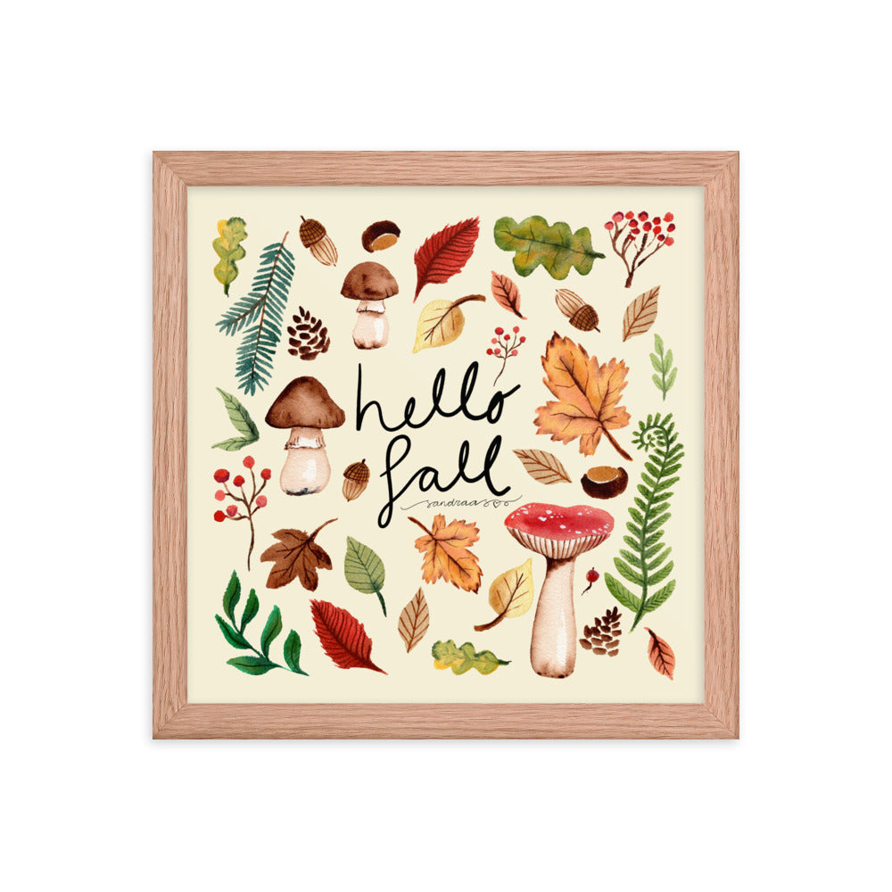 Framed poster - Hello Fall