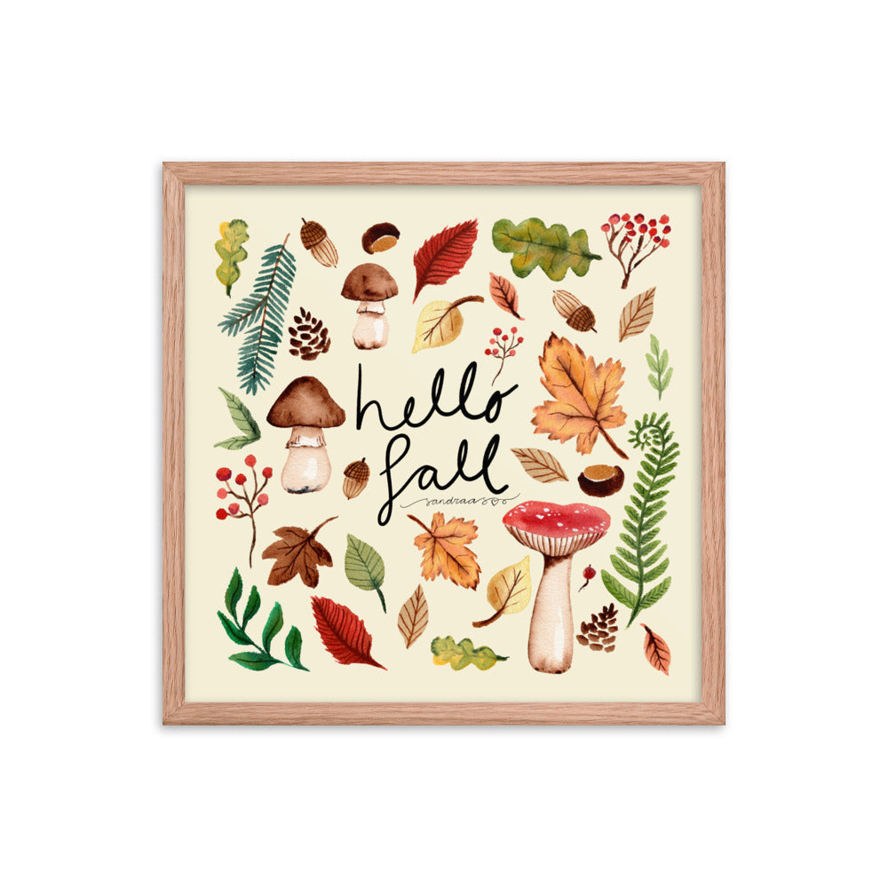 Framed poster - Hello Fall