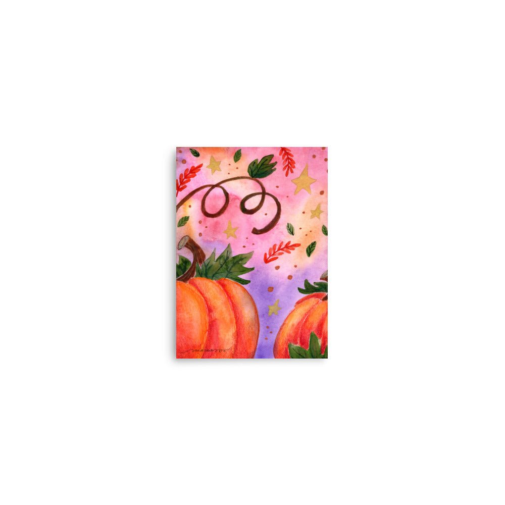 Watercolor Pumpkin Poster 🎃✨ | Autumn Harvest Art Print – Cozy Fall Wall Decor - SANDRAAS