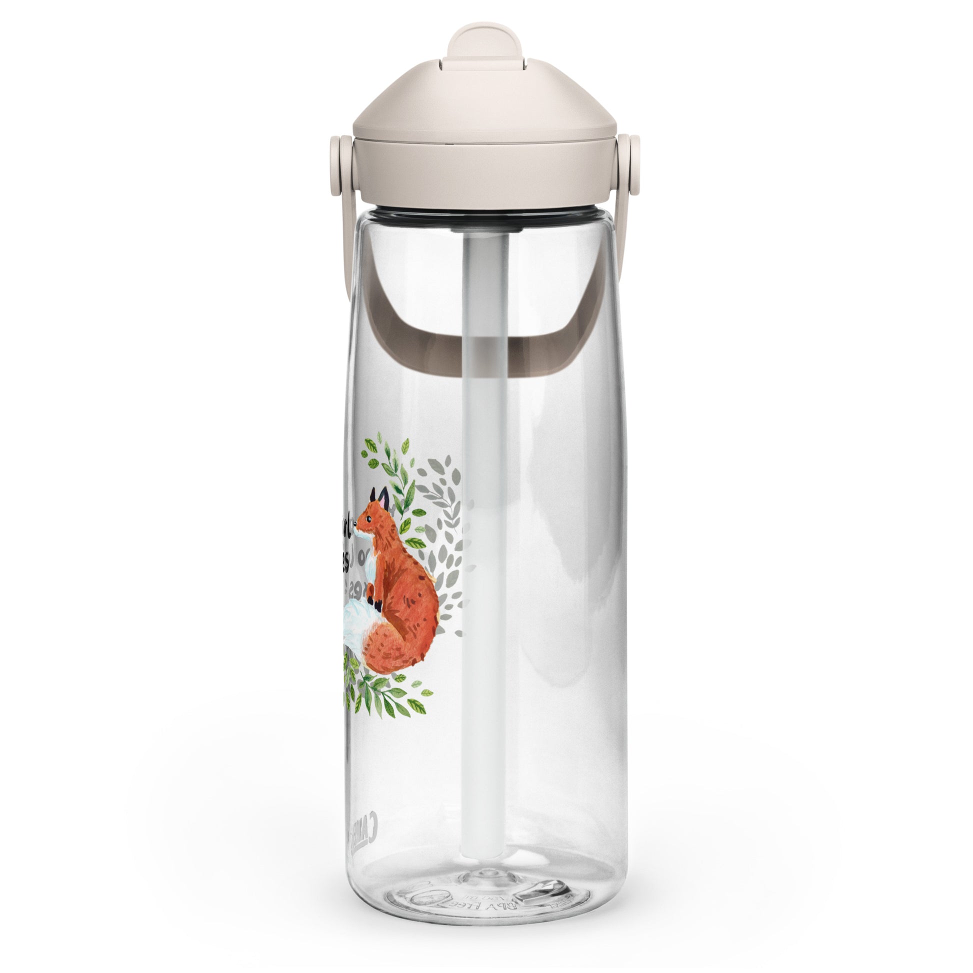 💧 🦊💚 Just a Girl Who Loves Foxes – Flip Straw Water Bottle 💚🦊 - SANDRAAS