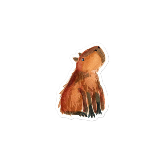Watercolor Capybara Sticker – Durable Bubble - Free Vinyl - SANDRAAS