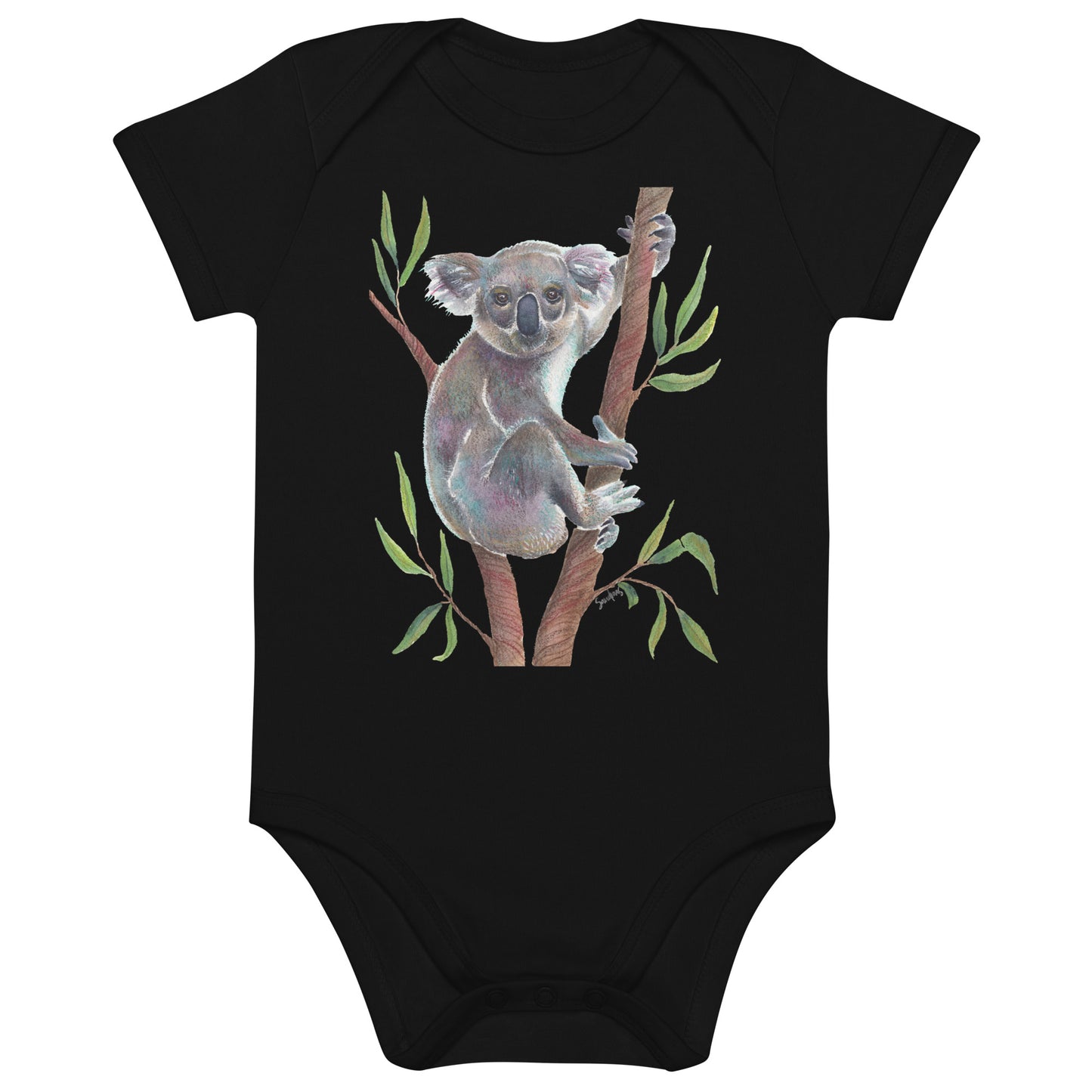 Organic cotton baby bodysuit - Koala Bear