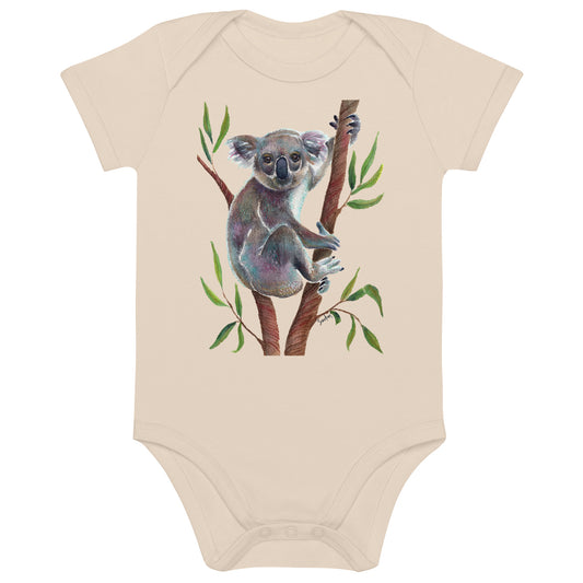 Organic cotton baby bodysuit - Koala Bear