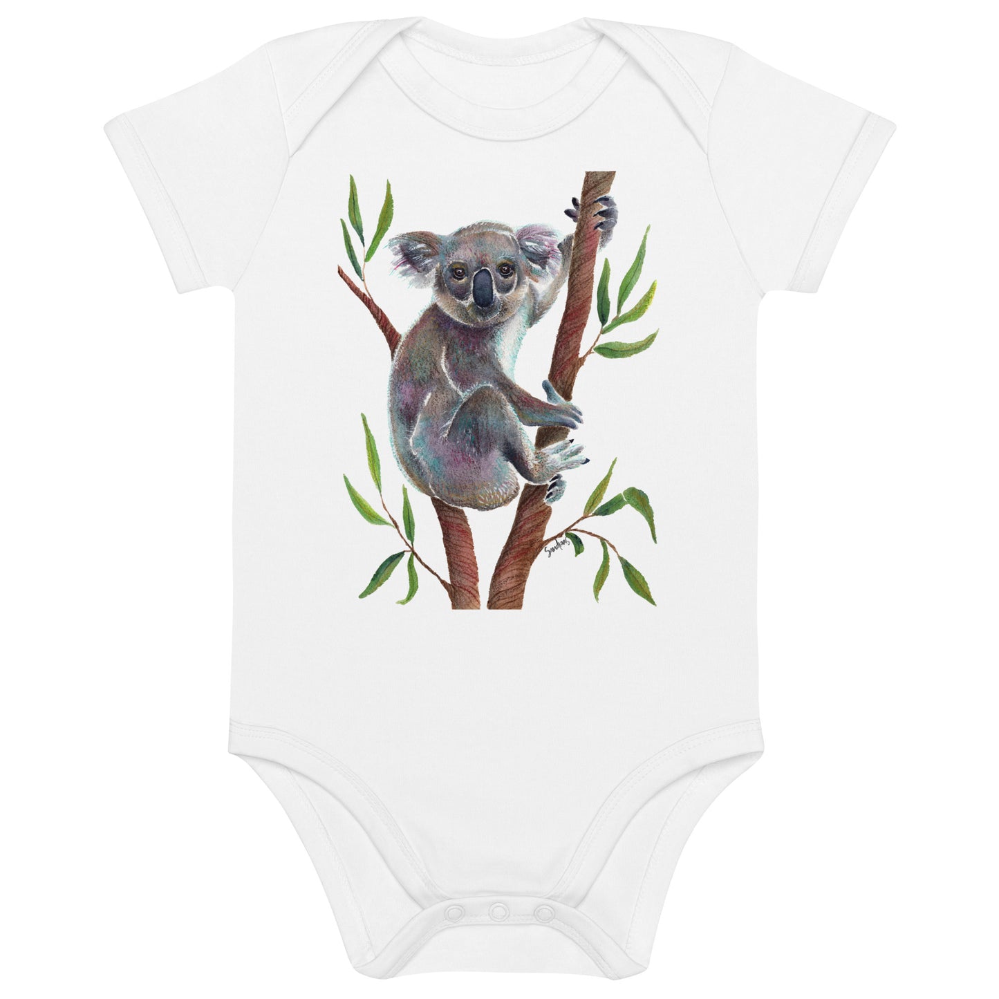 Organic cotton baby bodysuit - Koala Bear