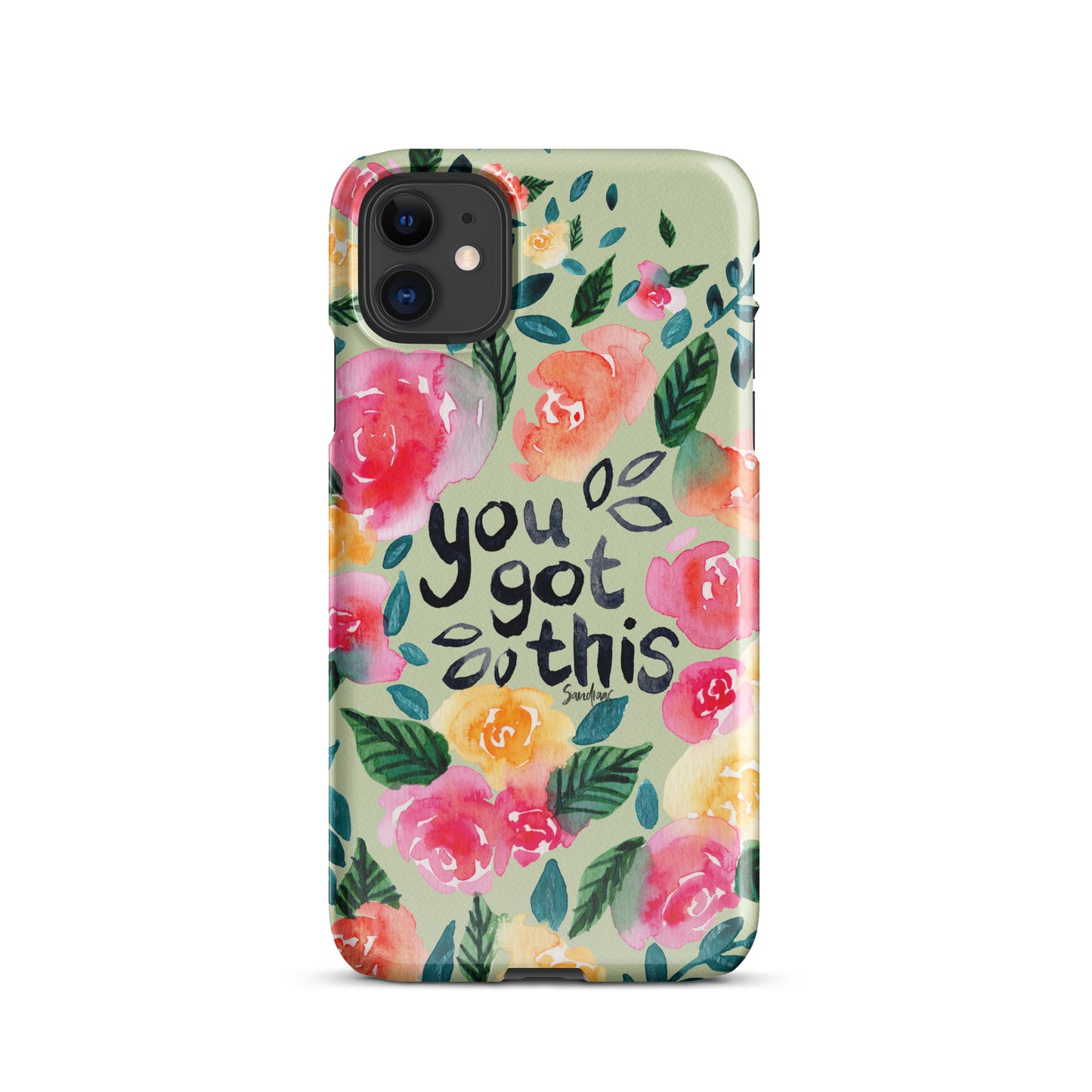 Snap case for iPhone® - You got this - Green