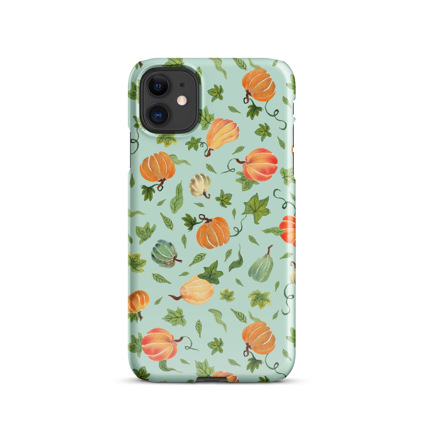 Snap case for iPhone® - Pumpkins Pattern Green