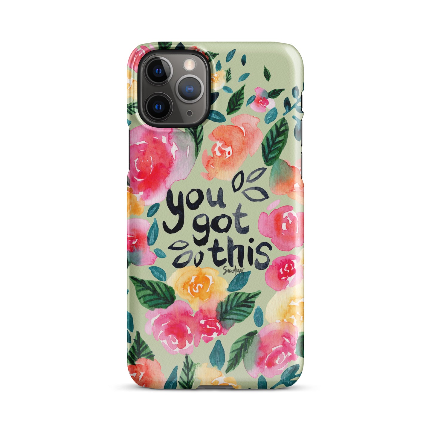 Snap case for iPhone® - You got this - Green