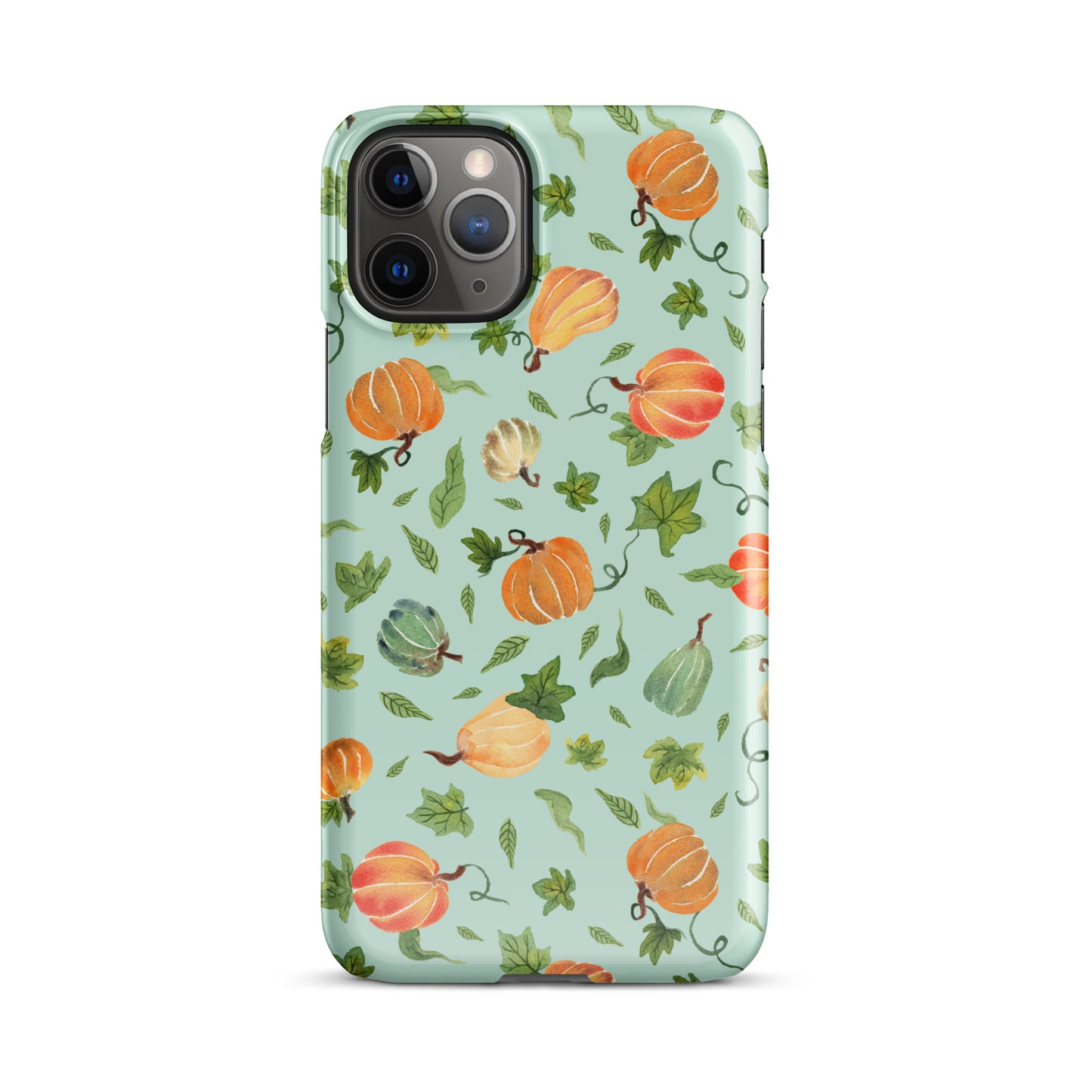 Snap case for iPhone® - Pumpkins Pattern Green