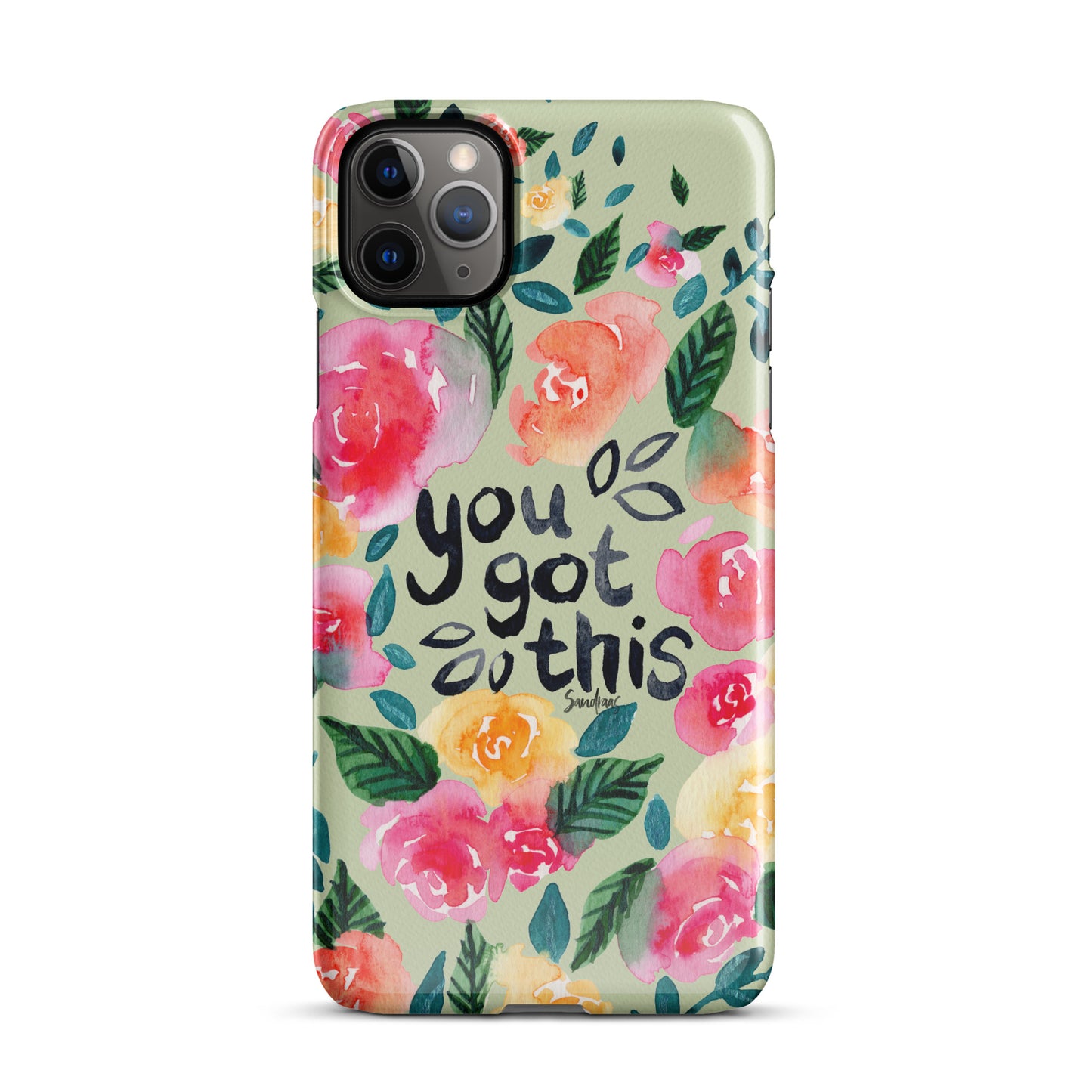 Snap case for iPhone® - You got this - Green