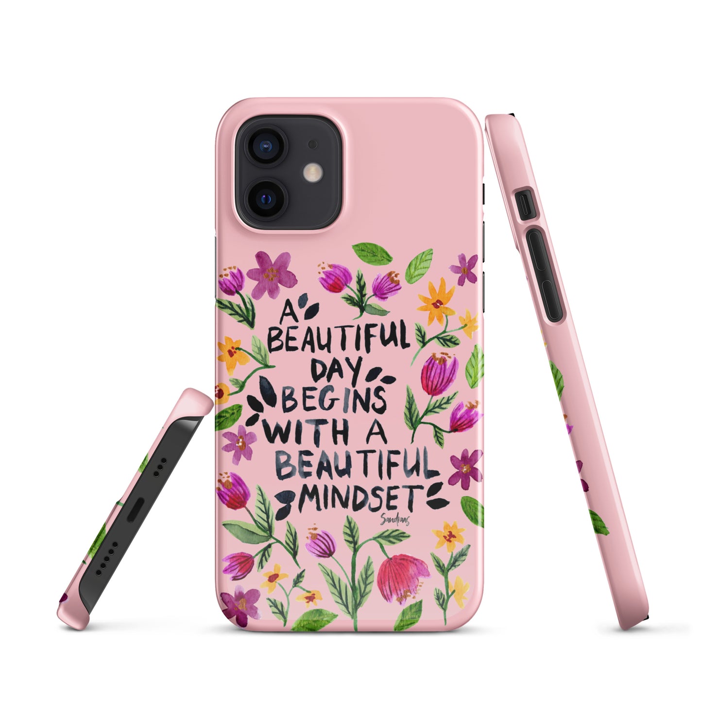 Snap case for iPhone® - Beautiful mindset - Pink