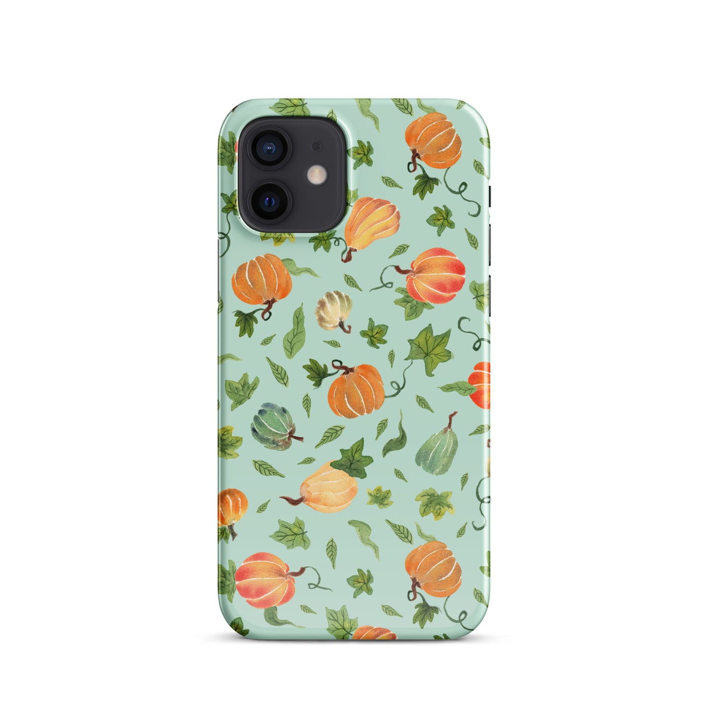 Snap case for iPhone® - Pumpkins Pattern Green