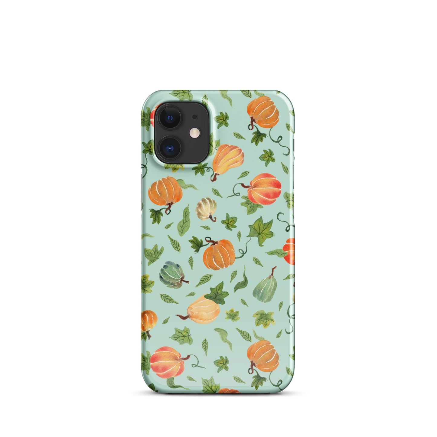 Snap case for iPhone® - Pumpkins Pattern Green