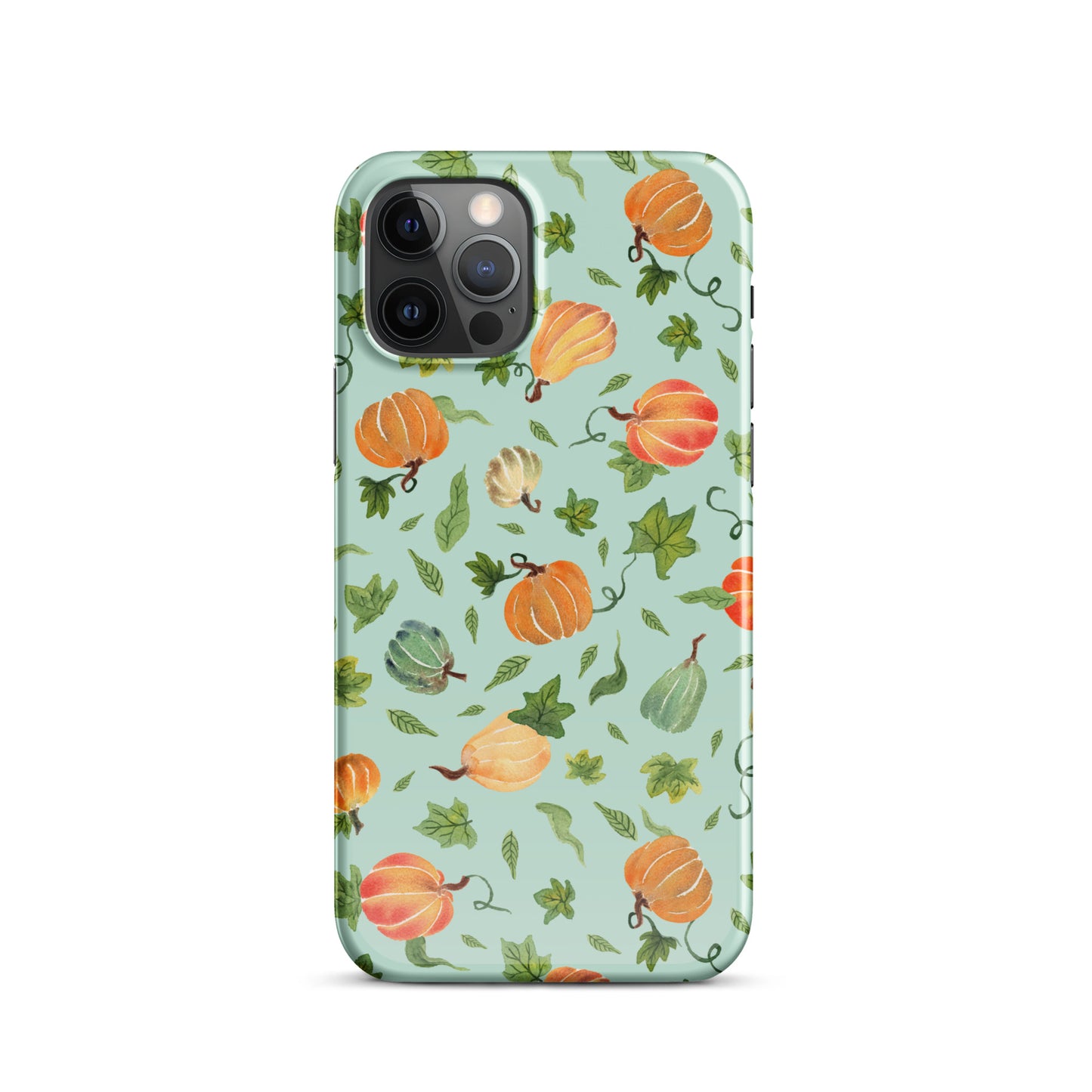 Snap case for iPhone® - Pumpkins Pattern Green