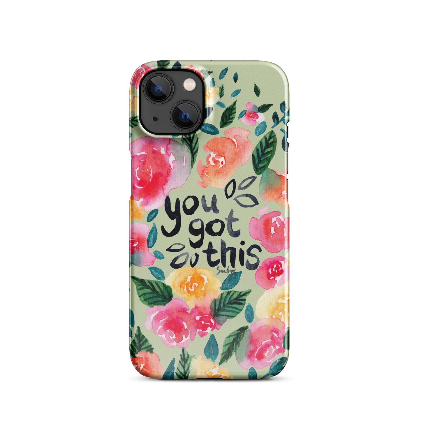 Snap case for iPhone® - You got this - Green