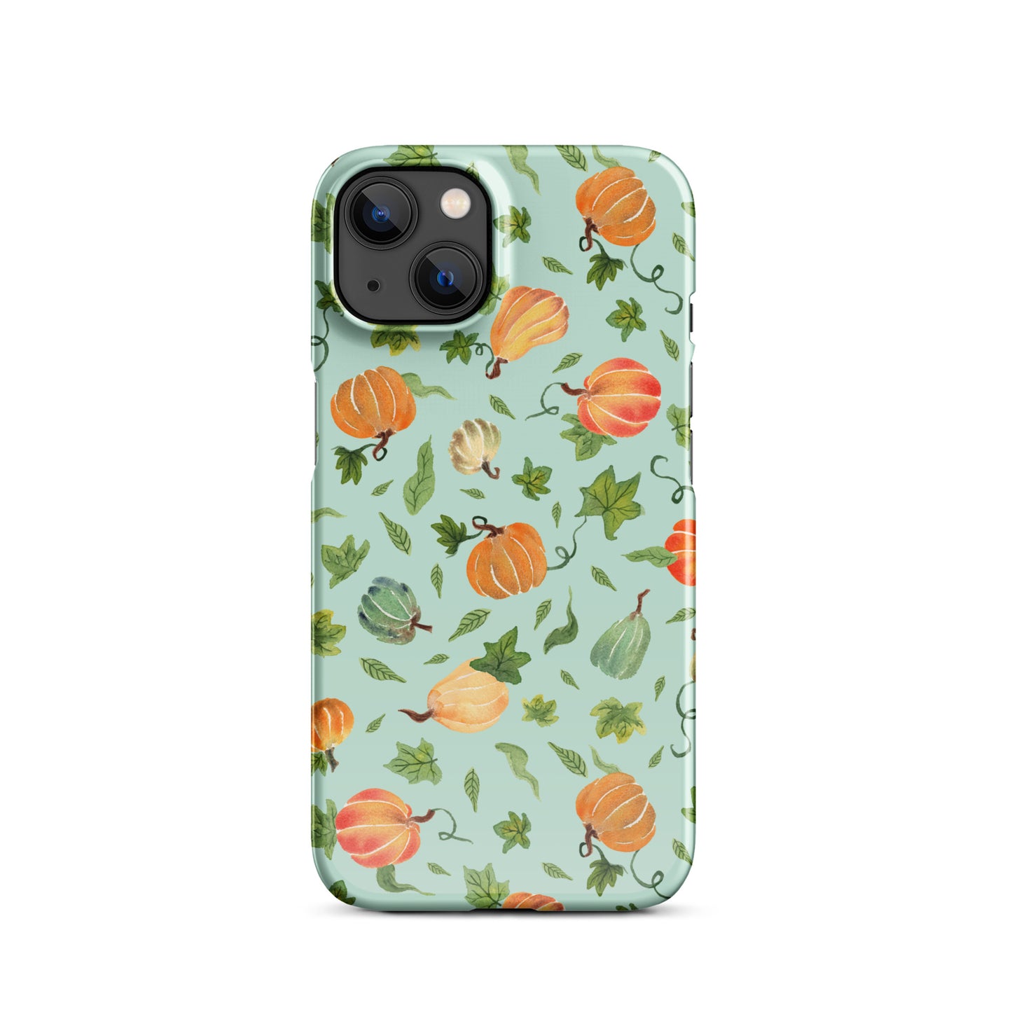 Snap case for iPhone® - Pumpkins Pattern Green