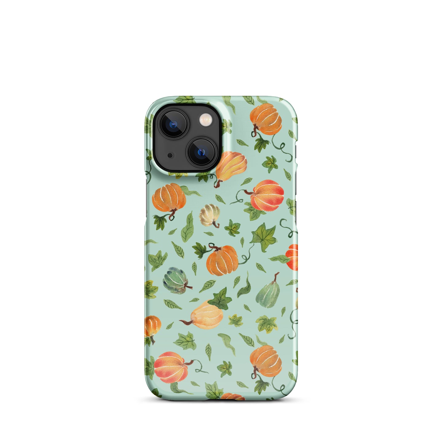 Snap case for iPhone® - Pumpkins Pattern Green