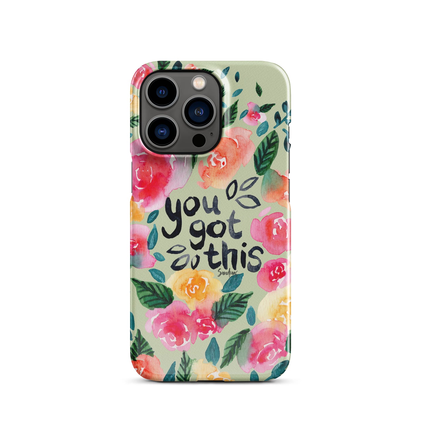 Snap case for iPhone® - You got this - Green