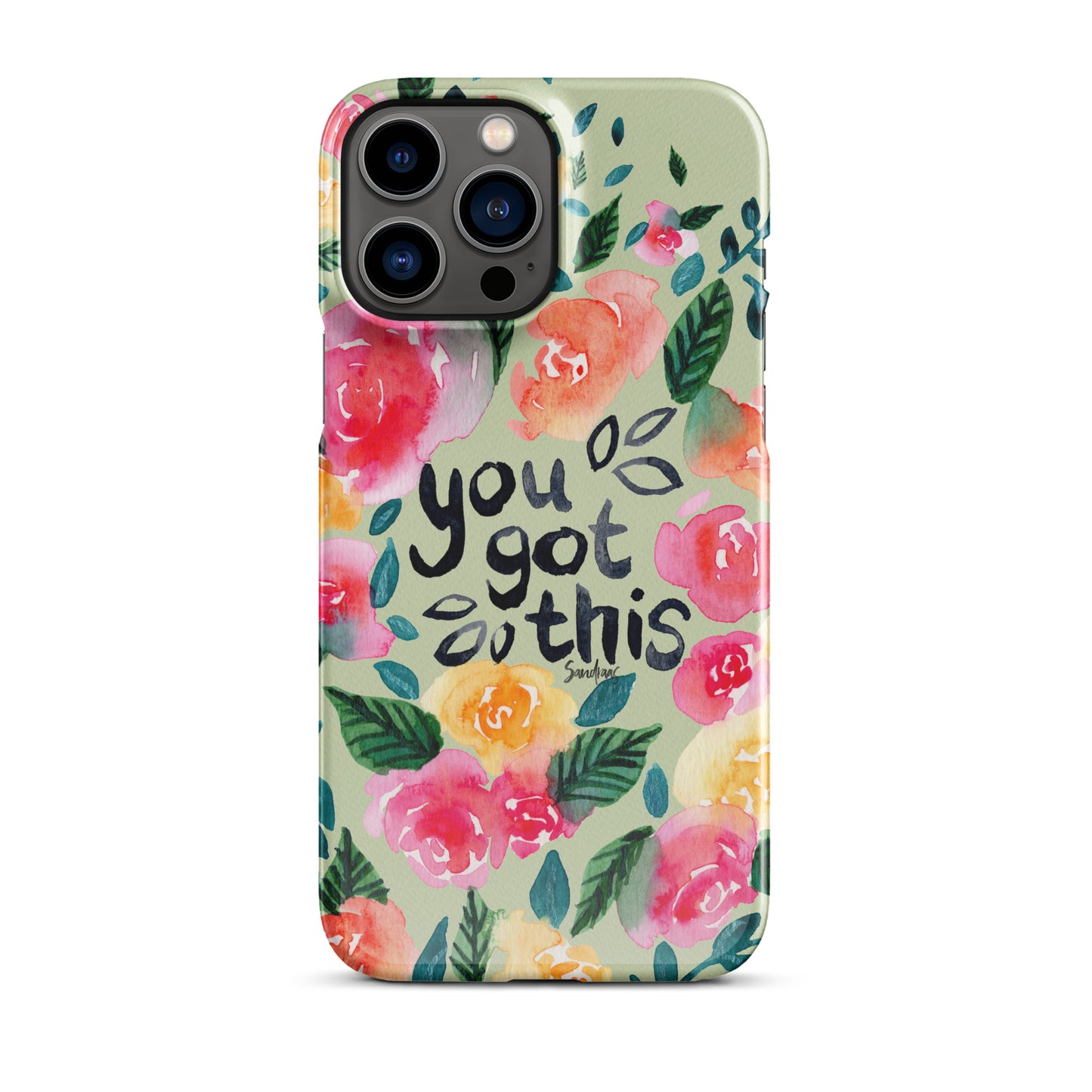 Snap case for iPhone® - You got this - Green