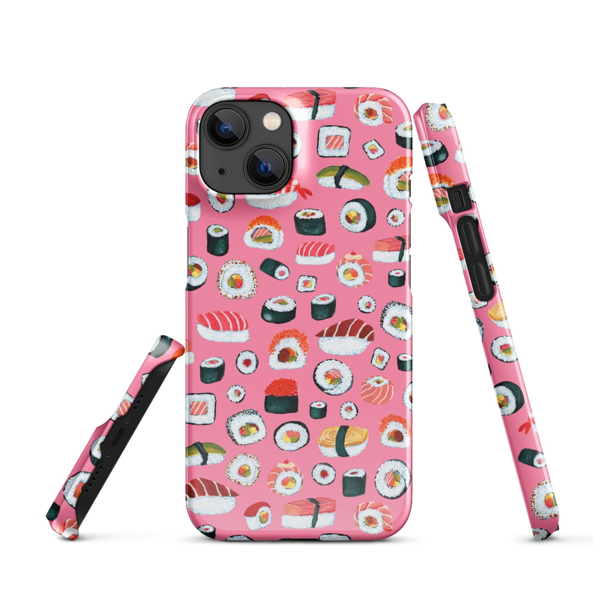 🍣 Snap iPhone® Case – Sushi Pattern – Pink - iPhone Case - SANDRAAS