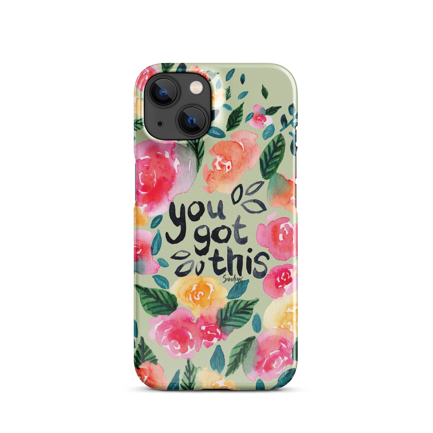 Snap case for iPhone® - You got this - Green