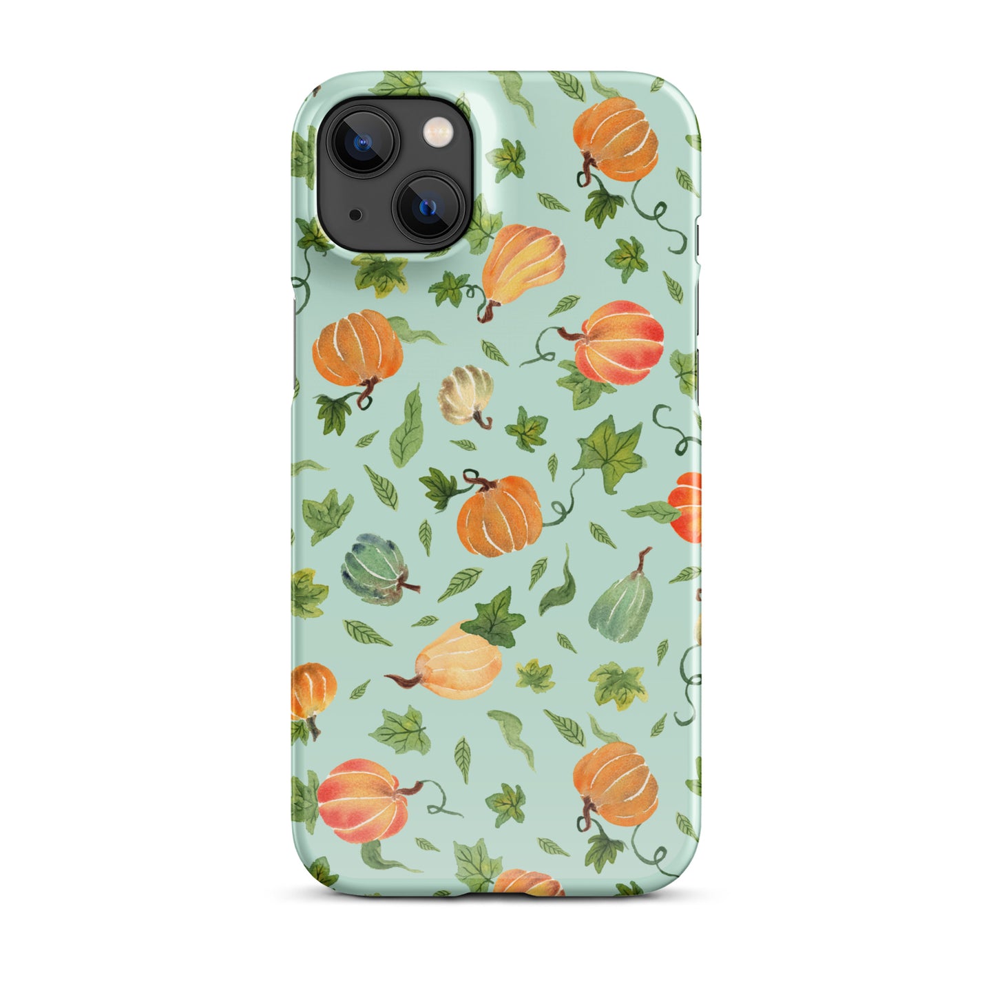 Snap case for iPhone® - Pumpkins Pattern Green