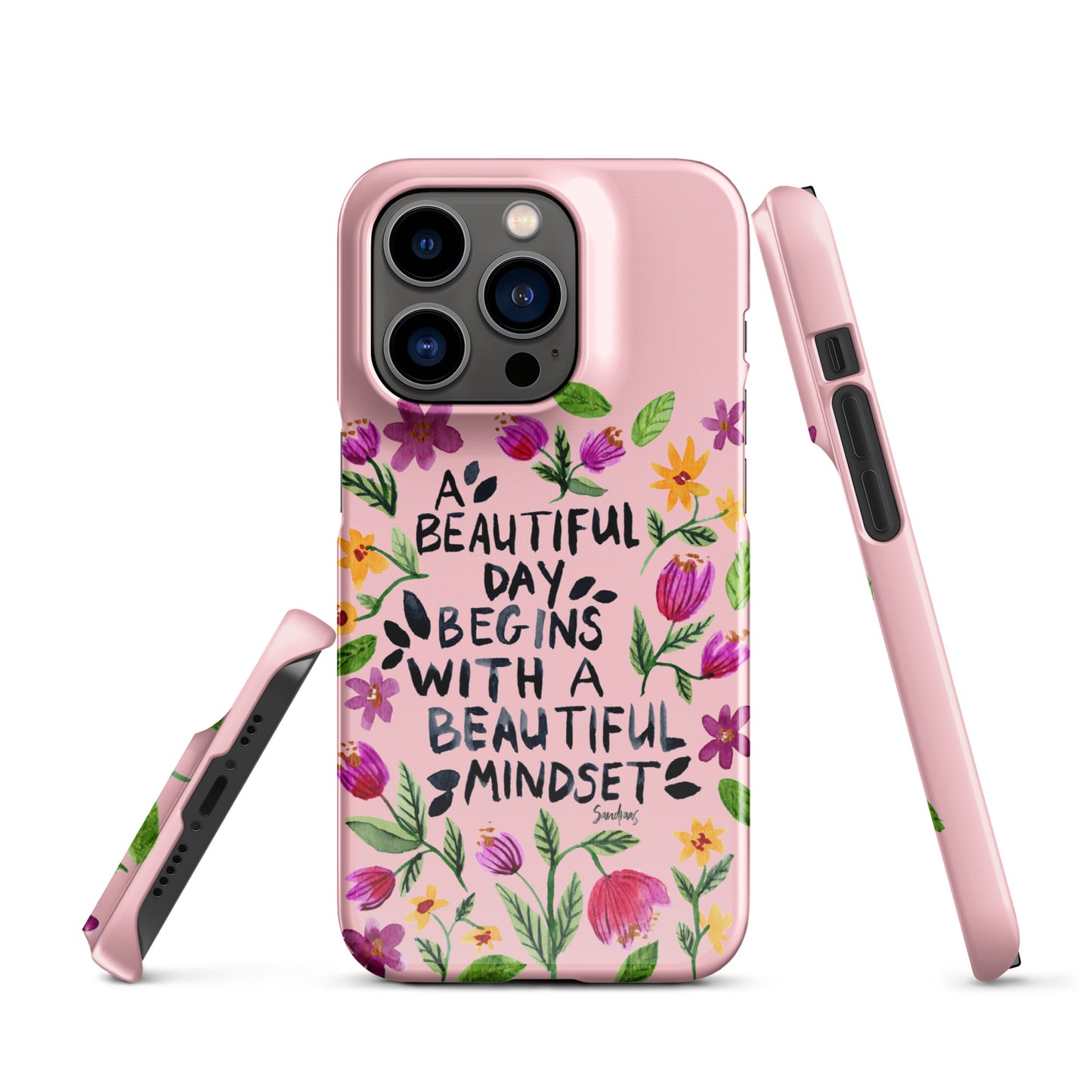 Snap case for iPhone® - Beautiful mindset - Pink