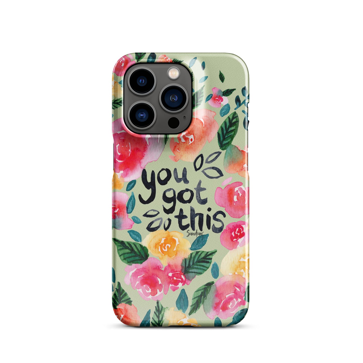 Snap case for iPhone® - You got this - Green