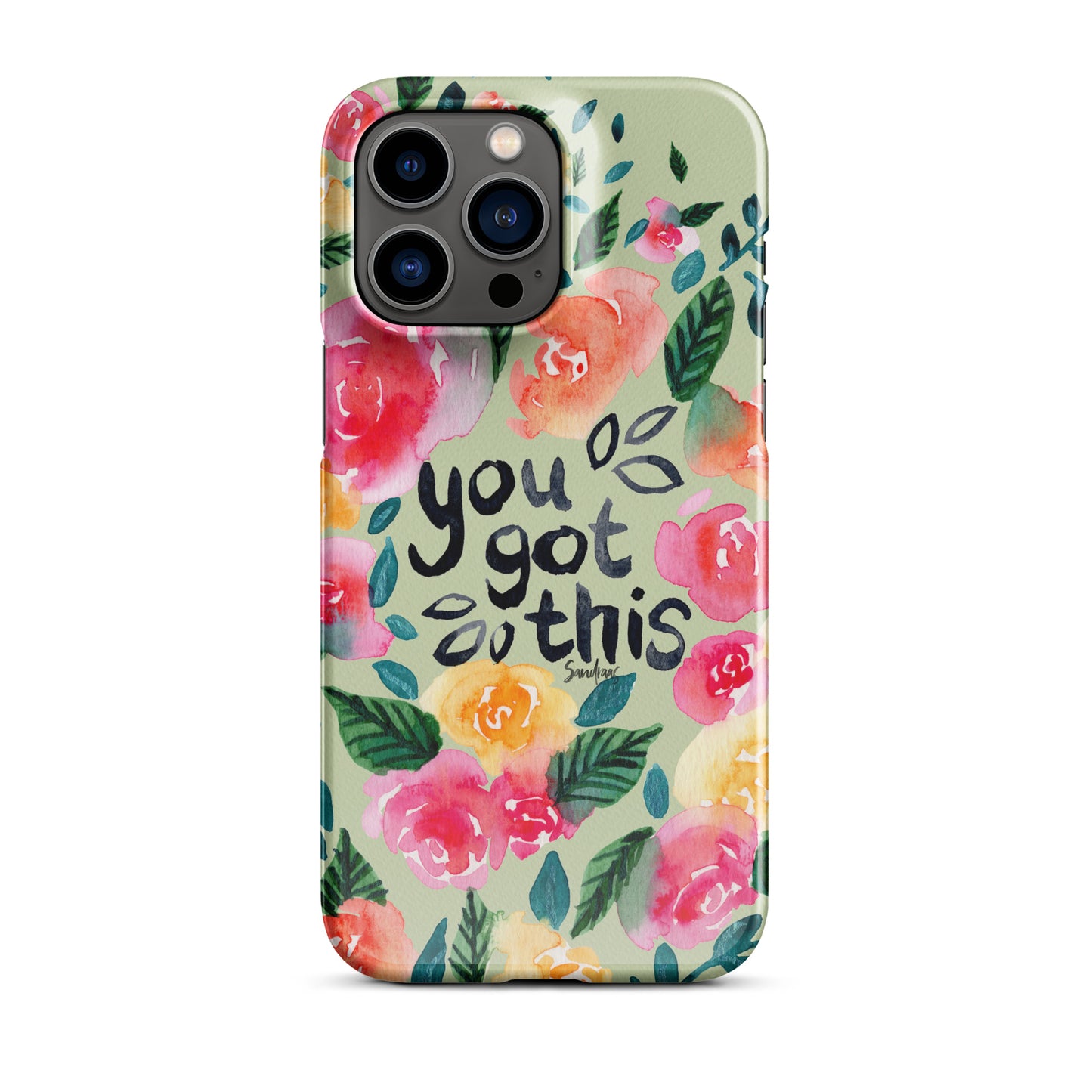 Snap case for iPhone® - You got this - Green