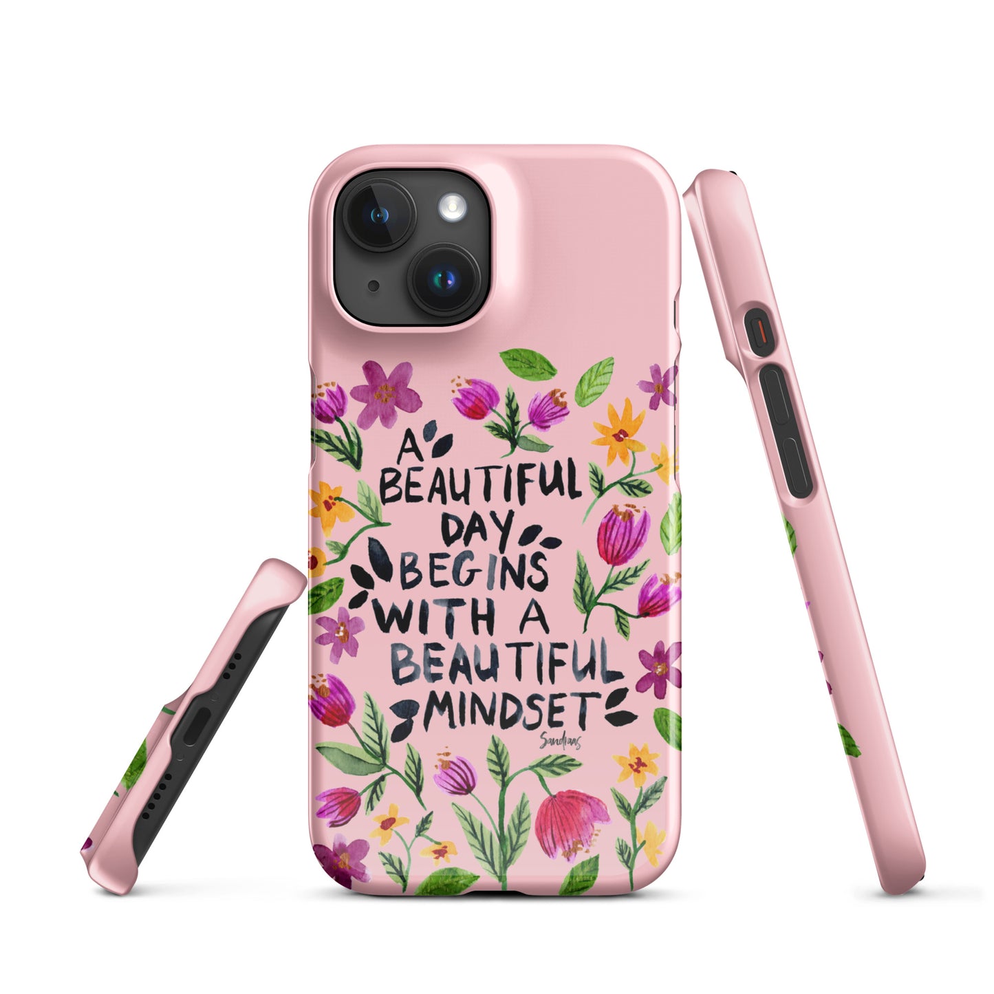 Snap case for iPhone® - Beautiful mindset - Pink