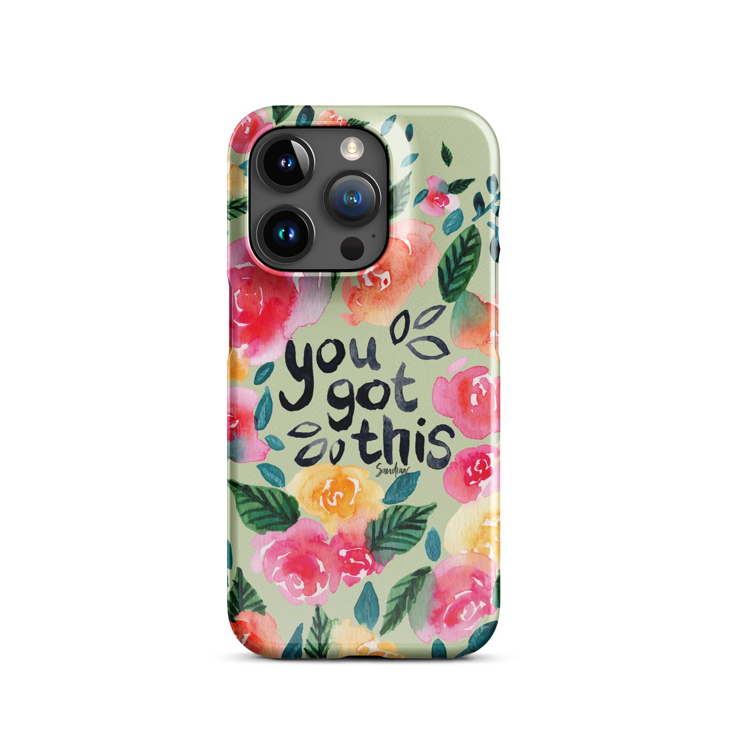 Snap case for iPhone® - You got this - Green