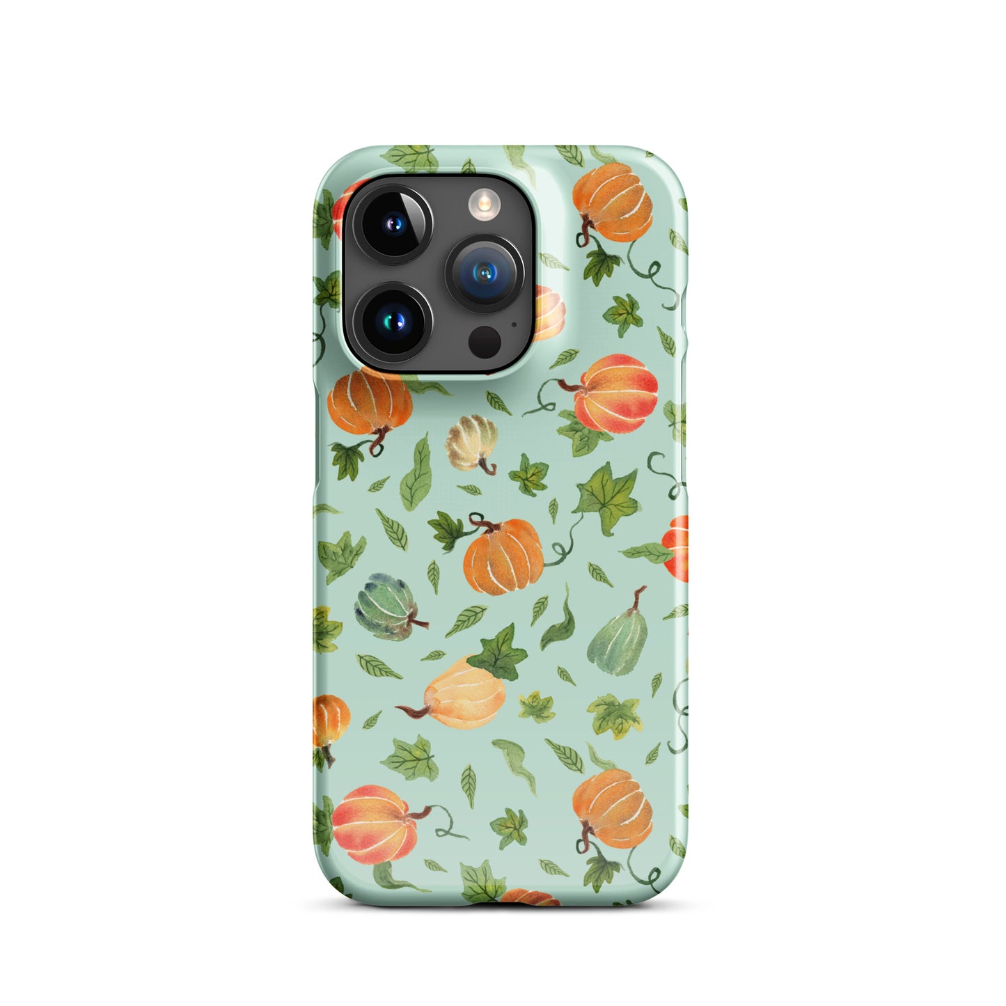 Snap case for iPhone® - Pumpkins Pattern Green