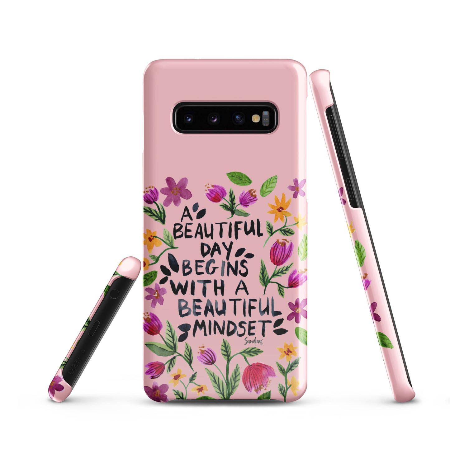 Snap case for Samsung® - Beautiful mindset - Pink