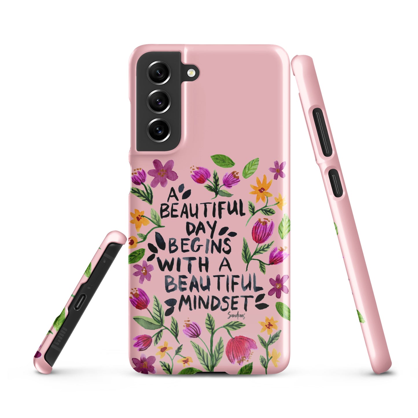 Snap case for Samsung® - Beautiful mindset - Pink