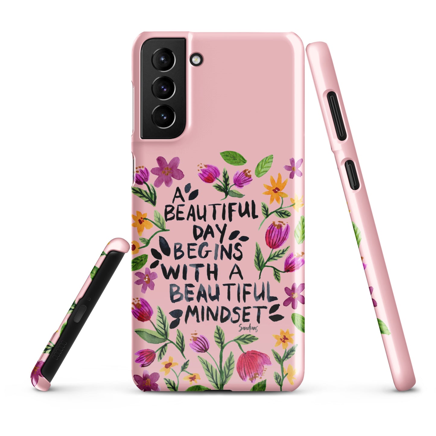 Snap case for Samsung® - Beautiful mindset - Pink