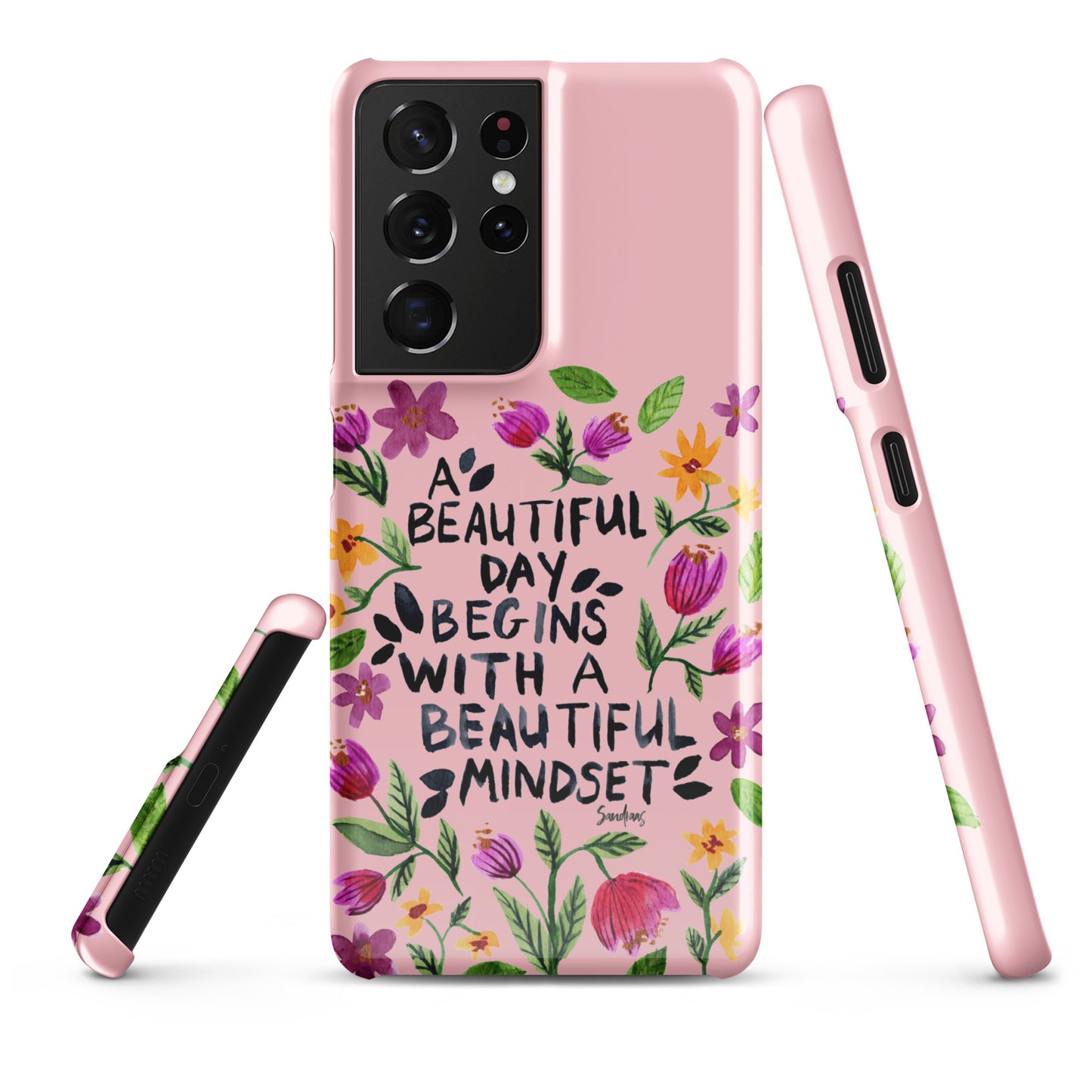 Snap case for Samsung® - Beautiful mindset - Pink