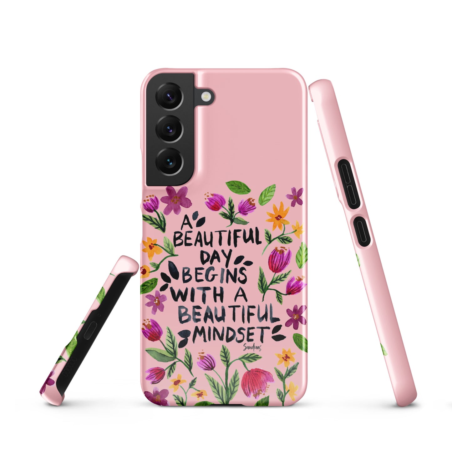 Snap case for Samsung® - Beautiful mindset - Pink